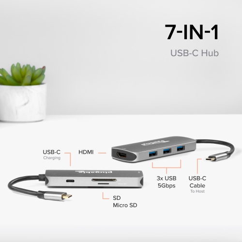Plugable USBC-7IN1 USB-C 7-in-1 Hub