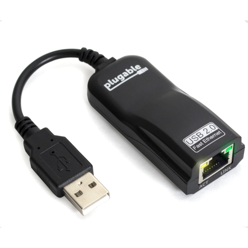 PLUGABLE  USB 2.0 to Ethernet Fast 10/100 LAN Wired Network Adapter Compatible With Chromebook, Windows, Linux Love it love it love it