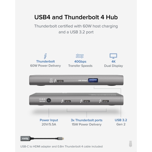 Plugable USB4-HUB3A Small, Fast, and Incredibly Reliable Plugable USB4 Hub Debuts at CES