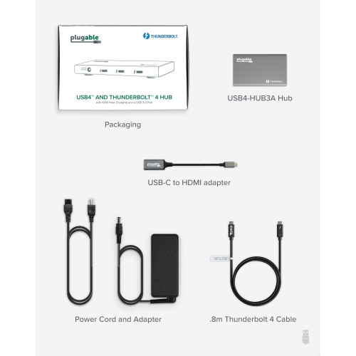 Plugable USB4-HUB3A Small, Fast, and Incredibly Reliable Plugable USB4 Hub Debuts at CES