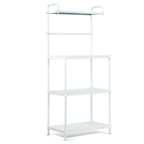 Kitchen Baker’s Rack with 4 Metal Shelves – Microwave Oven Stand & Storage Organizer