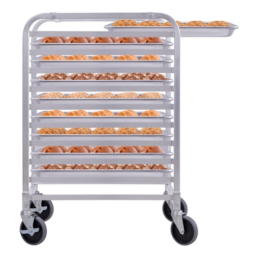 Bac à biscuits commercial à roulettes en aluminium de 10 feuilles pour la boulangerie