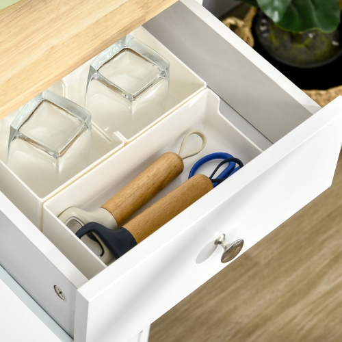 Armoire de buffet avec rangement de HOMCOM, armoire de cuisine de 40 po avec tablettes réglables, 3 tiroirs et 3 portes, armoire de bar à café