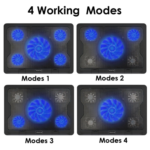 15.6"-17" Laptop Cooler Cooling Pad - Slim Portable USB Powered Quiet