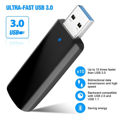 CA 1300Mbps USB 3.0 WiFi Adapter 802.11 ac with 2.4GHz/ 400Mbps 5.8GHz/ 867Mbps