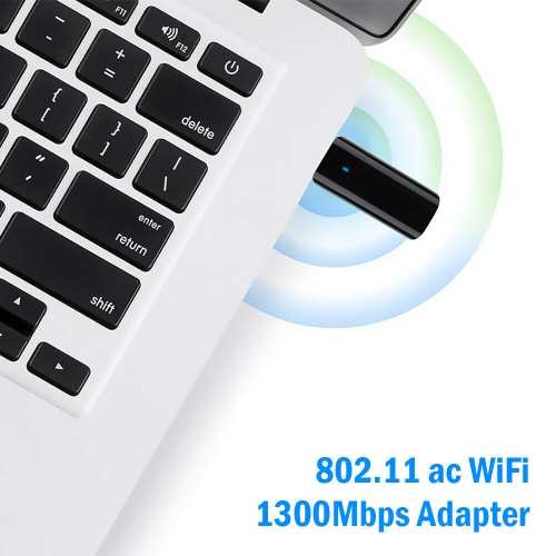 Adaptateur USB 3.0 bibande sans fil AC1300 de 5 GHz/2,4 GHz prenant en charge Windows/Mac OS