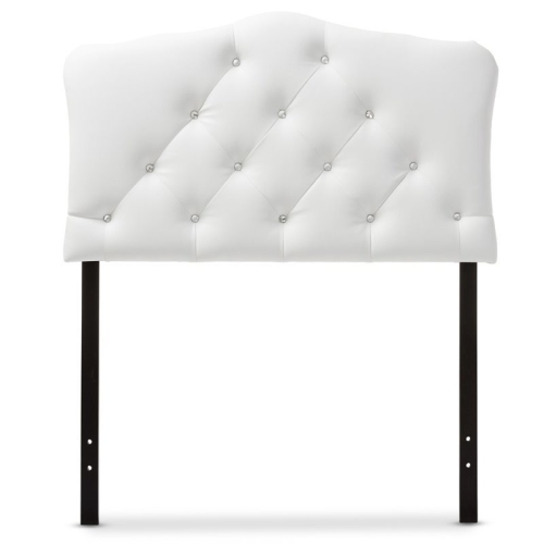 Rita Faux Leather Upholstered Twin Headboard in White
