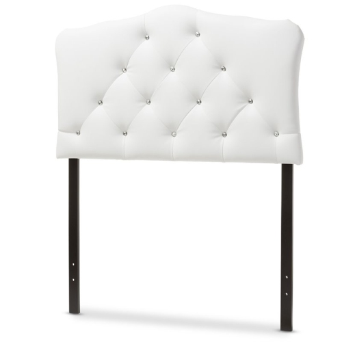 Rita Faux Leather Upholstered Twin Headboard in White