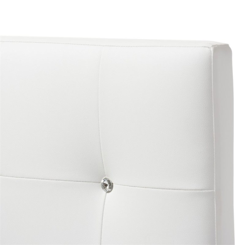 Kirchem Faux Leather Upholstered Twin Headboard in White