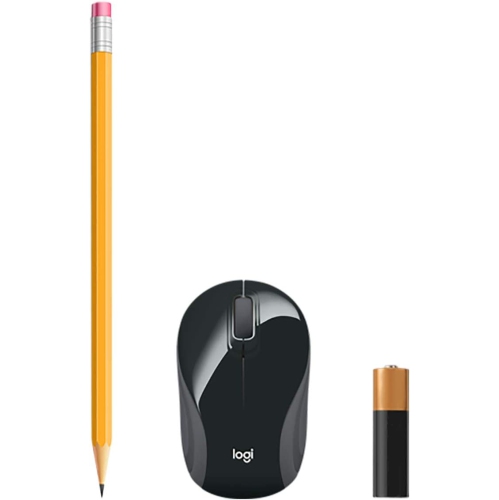 Refurbished - Logitech Wireless Mini Mouse M187 Pocket Sized Portable Mouse For Laptops