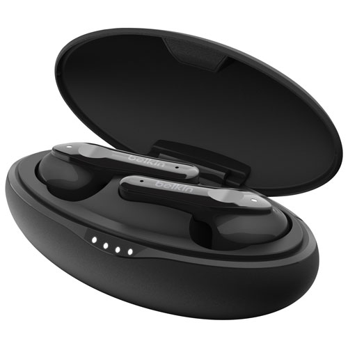 Belkin SoundForm Move Plus In-Ear Sound Isolating Truly Wireless Headphones - Black