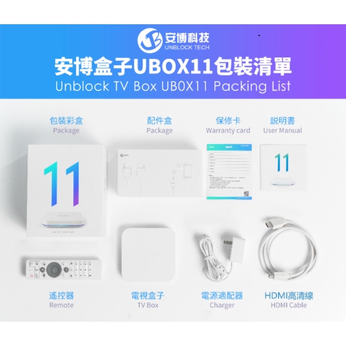 2024 dernière version Unblock Tech Overseas UBOX Gen11 PRO MAX UBOX 11 4G RAM+64G HDMI 2,4G+5G Wi-Fi ai Télécommande Bluetooth
