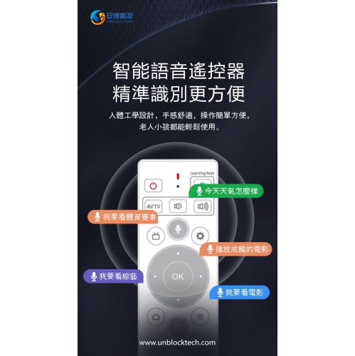 2024 dernière version Unblock Tech Overseas UBOX Gen11 PRO MAX UBOX 11 4G RAM+64G HDMI 2,4G+5G Wi-Fi ai Télécommande Bluetooth