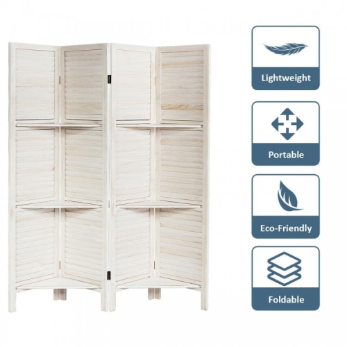 4 Panel Freestanding Folding Hinged Room Divider