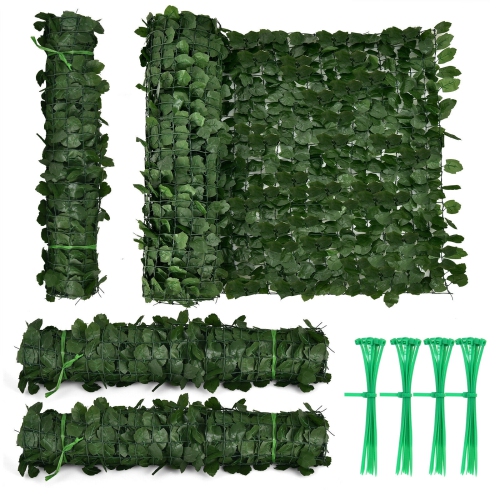 SLICKBLUE  4 Pieces 118 X 39 Inch Artificial Ivy Privacy Fence Screen for Fence Decor