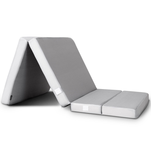 4 Inch Folding Sofa Bed Foam Mattress with Handles-Twin size
