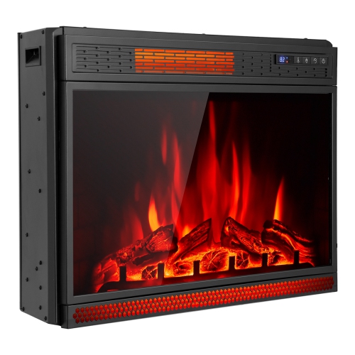 28 Inch Electric Freestanding and Recessed Fireplace with Remote