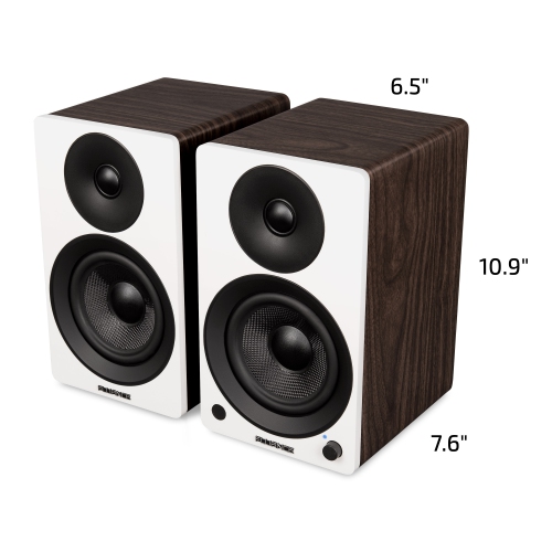 Tourne-disque haute fidélité en vinyle RT81 Elite de Fluance et haut-parleurs d’étagère stéréo 6,5 po amplifiés Ai61