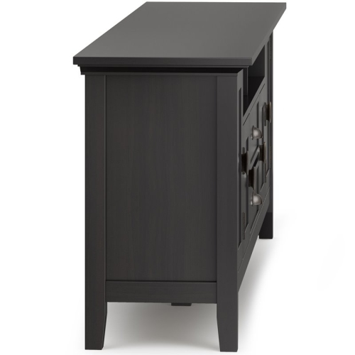 Simpli Home Redmond Wood 72" Transitional TV Media Stand in Hickory Brown For TVs up to 80"