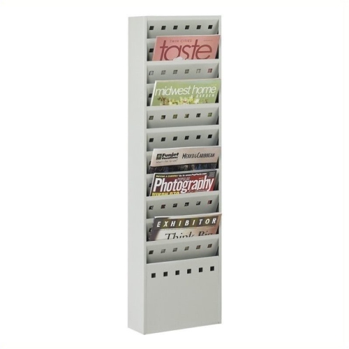 Pemberly Row 11-Pocket Steel Magazine Rack