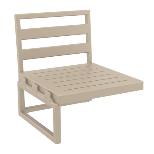 Mykonos Extension Taupe with Acrylic Fabric Charcoal Cushion