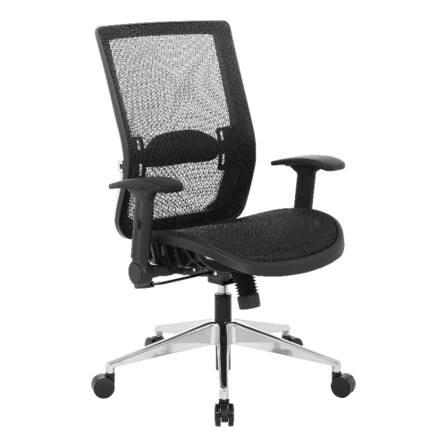 Black Matrix Back Manager's Office Chair with Black Plastic Matrix Seat