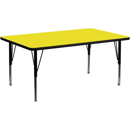 Flash Furniture 26" x 72" x 30" High Pressure Top Activity Table in Yellow