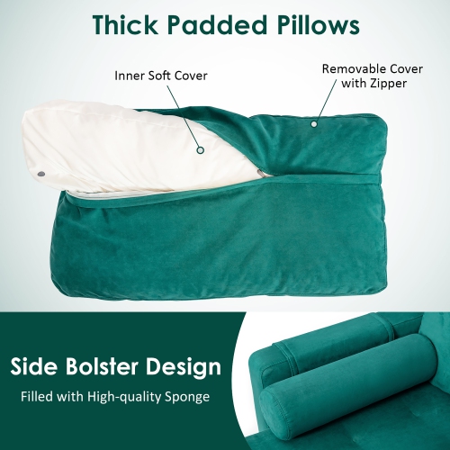 Costway Modular L-shaped Sectional Sofa USB Sofa w/ Reversible Chaise & 2 USB Ports Teal