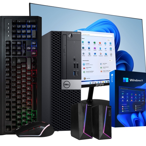Refurbished Dell OptiPlex 5060 - Windows 11 Desktop Computer | Intel i5-8600 Six Core (4.3GHz Turbo) | 16GB DDR4 RAM | 500GB SSD + 1TB HDD |