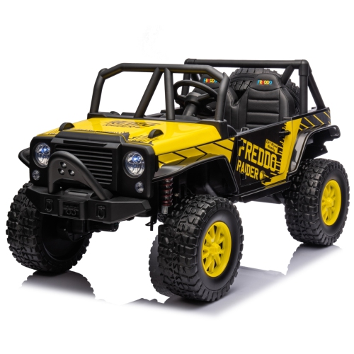 24V Freddo Raider 2 Seater Ride on w/ Leather Seats, LED Lights & Remote Control