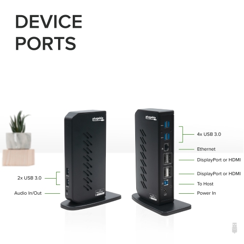 Plugable UD-6950Z Dual 4K Display HDMI or DisplayPort Universal Docking Station
