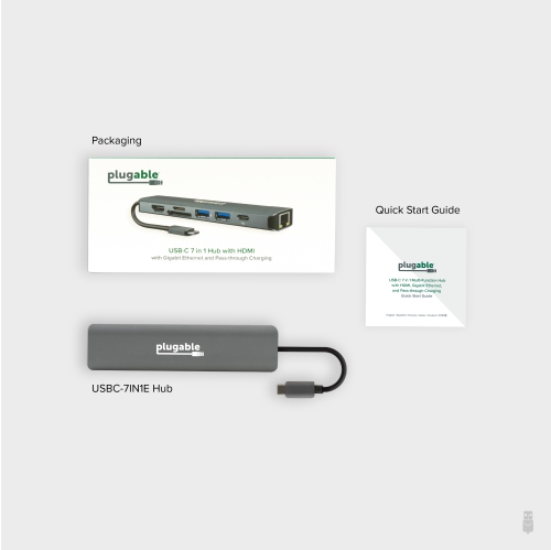 Plugable USBC-7IN1E USB-C 7-in-1 Hub with Ethernet