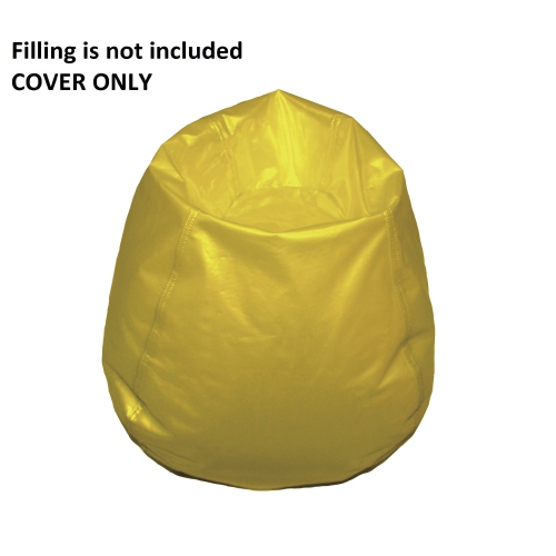 Fauteuil poire rond en vinyle de Boscoman pour enfants - Jaune - housse SEULEMENT - 96002032