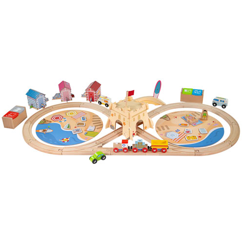 Jeu de train de nettoyage côtier de Bigjigs Toys