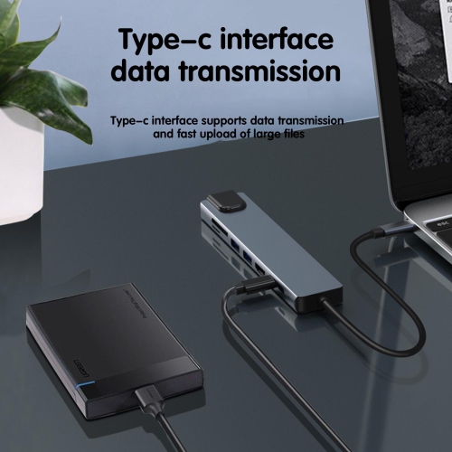 TEDLIN Hub USB C 8 en 1 en aluminium avec HDMI 4K 60 Hz, Ethernet RJ45, charge PD 100 W, lecteur de carte SD TF