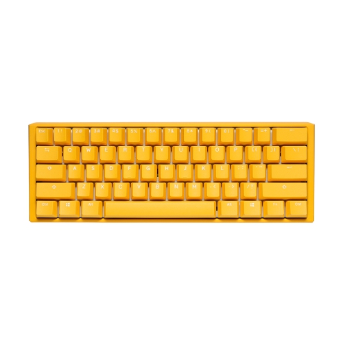 Ducky ONE 3 Hot-Swappable RGB Mechanical Keyboard, Cherry MX Brown switches, PBT Double shot keycaps, Mini Layout, Yellow