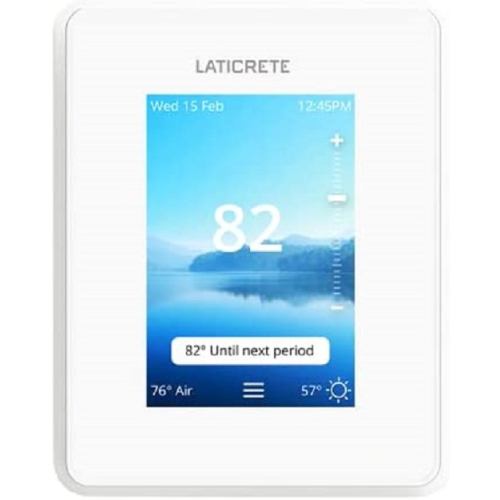 Laticrete 0804-0404-TW STRATA Heat Smart Touch LCD Wi-Fi Touchscreen Programmable Radiant Floor Heating Thermostat