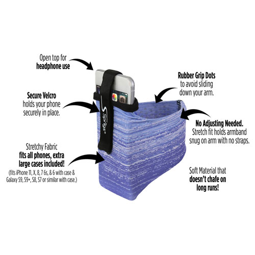 Sprigs Phone Arm Band - Large - Purple Blitz