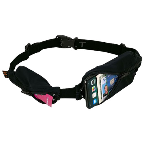 SPIbelt Dual Pocket Running Belt - Black