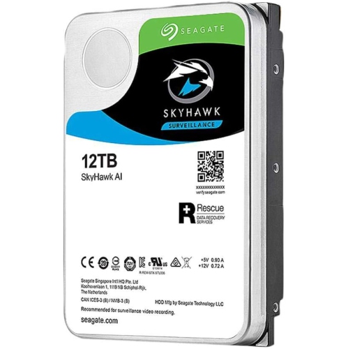 Seagate Skyhawk AI 12TB Video Internal Hard Drive HDD – 3.5 Inch SATA 6Gb/s 256MB Cache for DVR NVR Security Camera System with in-house Rescue