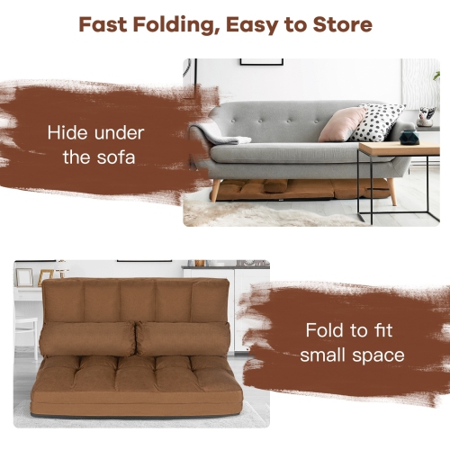 6-Position Foldable Floor Sofa Bed
