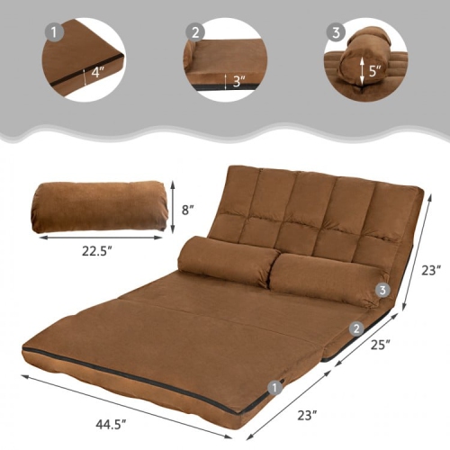 6-Position Foldable Floor Sofa Bed