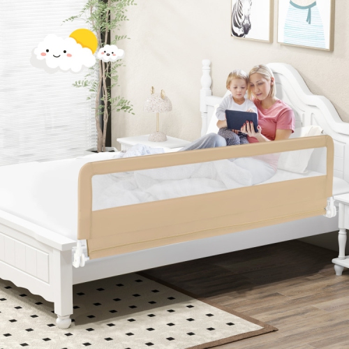 Très longue barrière de sécurité pour lit basculant avec sangles de sécurité pour la protection de tout-petit