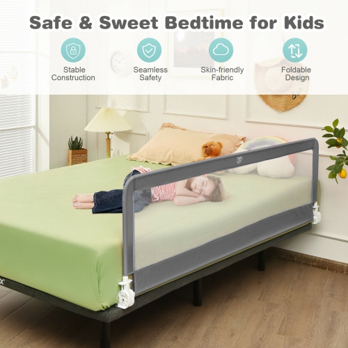 Très longue barrière de sécurité pour lit basculant avec sangles de sécurité pour la protection de tout-petit