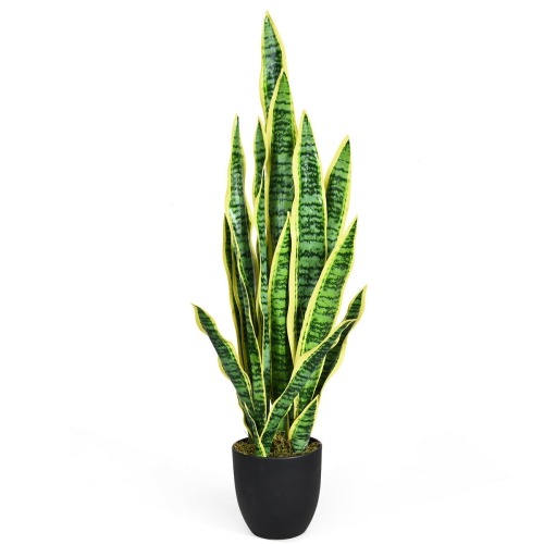 SLICKBLUE  35.5 Inch Indoor-Outdoor Decoration Fake Artificial Snake Plant