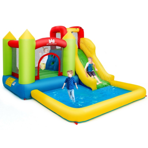 Gymax Outdoor Inflatable Bounce House Water Slide Climb Bouncer Pool