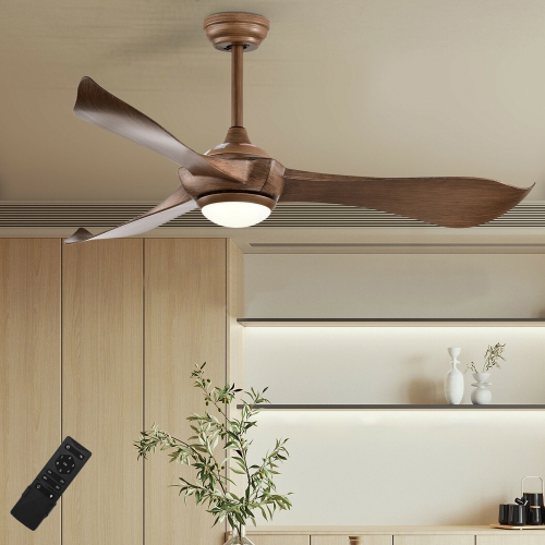 Gymax 52 Inch Ceiling Fan with Light Reversible DC Motor w/6 Wind Speeds & 8H Timer
