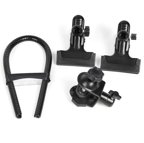 DOLAER  Photo Studio Light Stand Background Holder U+C-Type Heavy Duty Clamp Clip \w Flexible Long Arms Gooseneck Camera Photo Studio Accessories