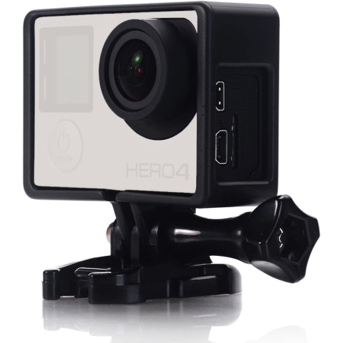 Frame Mount for GoPro Hero 4 3+, and 3 Light and Compact Housing All Slots Fully Accessible, with Large Thumbscrew and Quick Release Mount