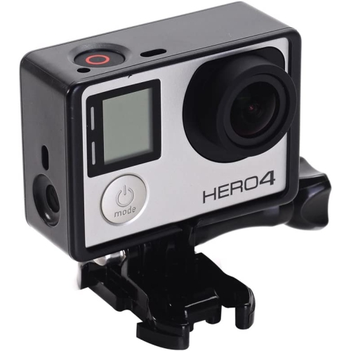 Frame Mount for GoPro Hero 4 3+, and 3 Light and Compact Housing All Slots Fully Accessible, with Large Thumbscrew and Quick Release Mount